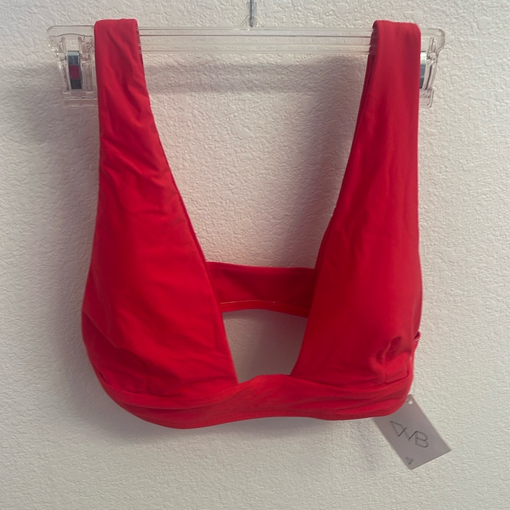Brand new- never worn red Vicious Young Babes bathing suit top